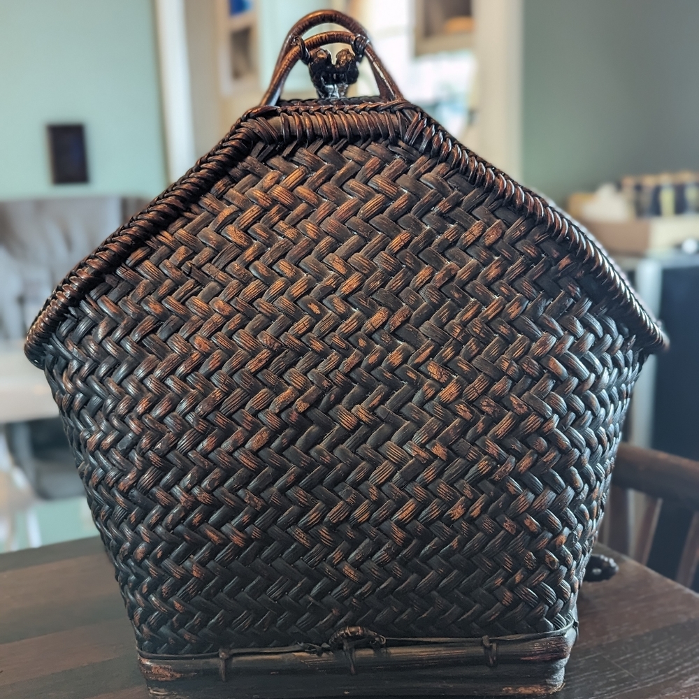 Antique Ifugao Backpack Basket